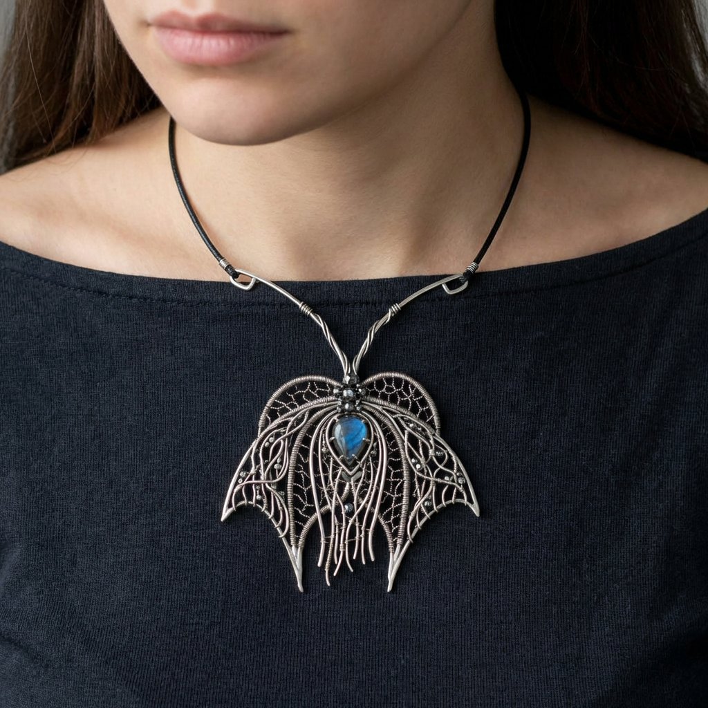 Orchid Pendant — Labradorite Pendant - Image 2
