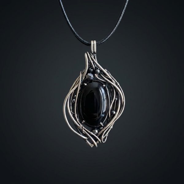 Shadow Guardian — Obsidian Pendant