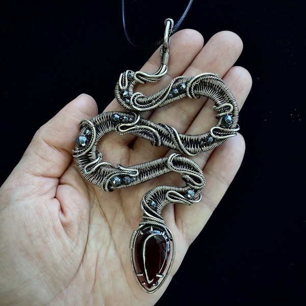 Serpent’s Grace — Garnet Pendant - Image 5