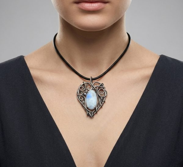 Heart of Lace — Moonstone Pendant - Image 2