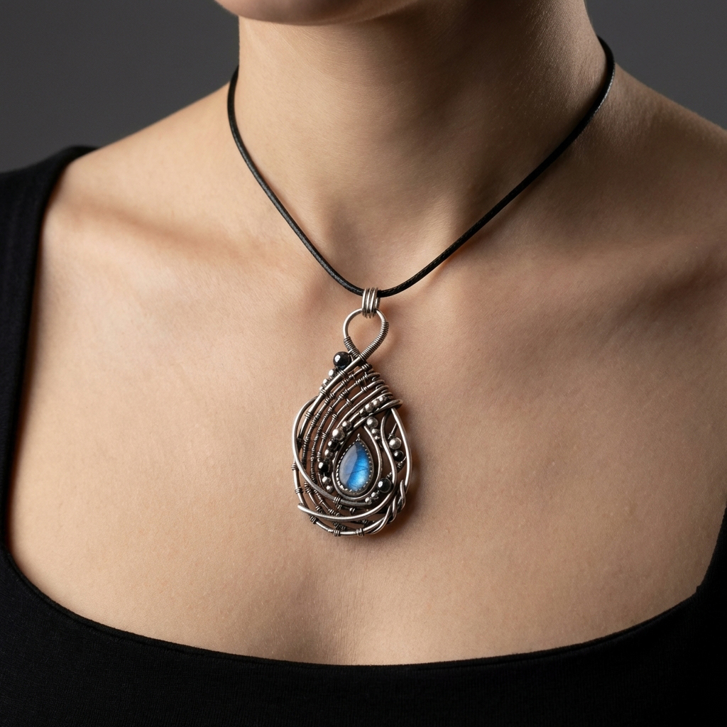 Phoenix Lace — Labradorite Pendant - Image 2