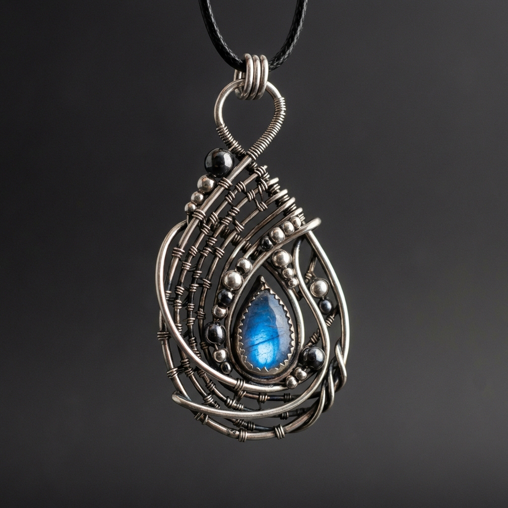 Phoenix Lace — Labradorite Pendant - Image 1