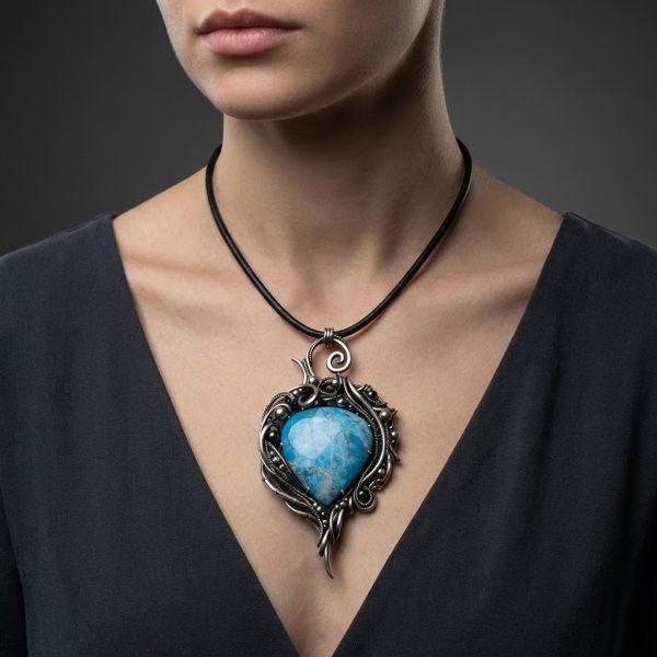 Mountain Heart — Apatite Pendant - Image 3