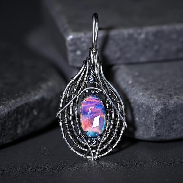 Pink Trap — Aurora Opal Pendant