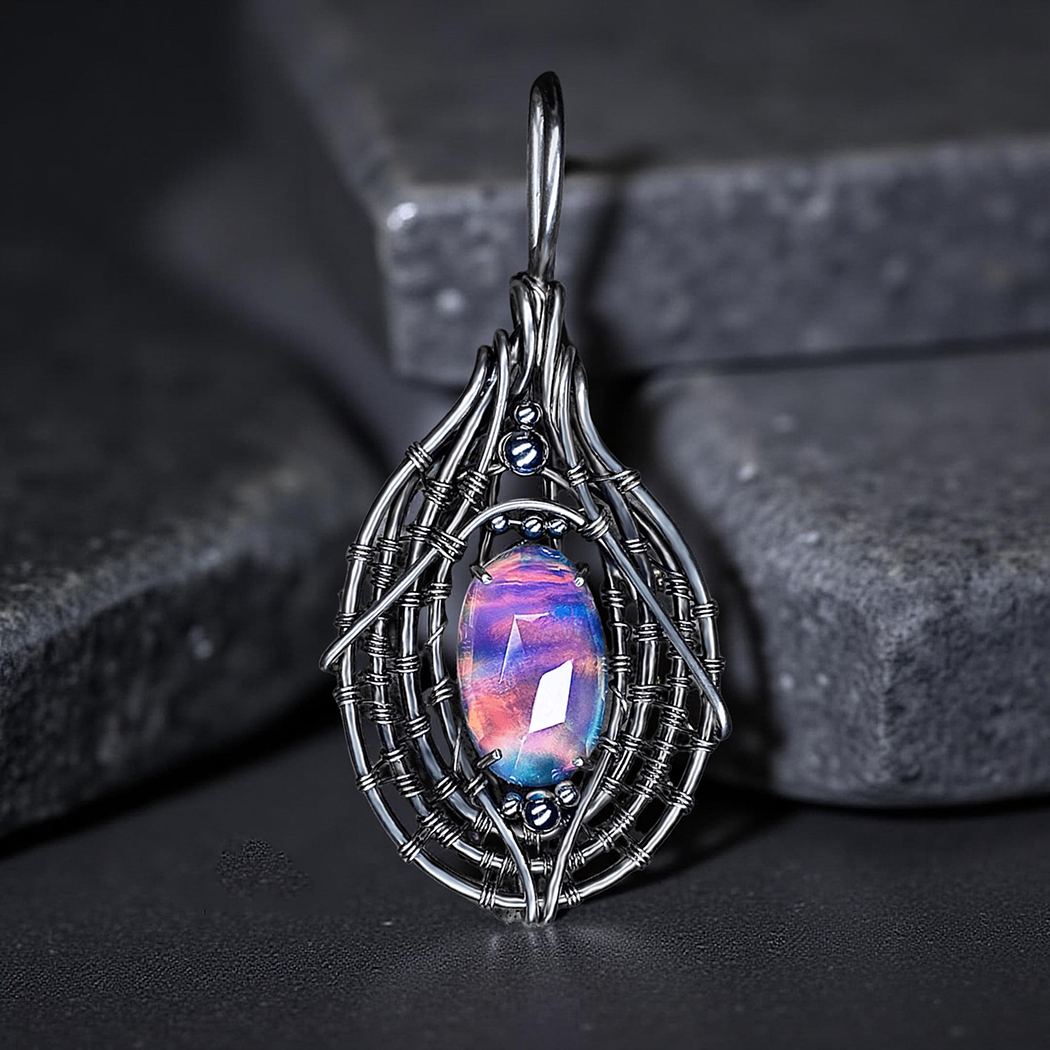 Pink Trap — Aurora Opal Pendant - Image 1