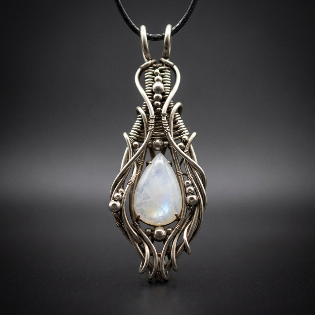 Silken Drop — Moonstone Pendant - Image 1