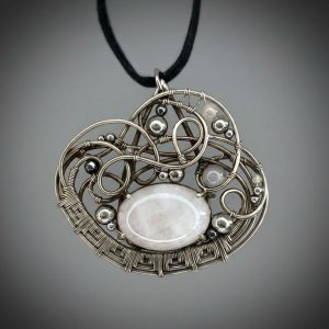 Cloud Drift — Rose Quartz Pendant