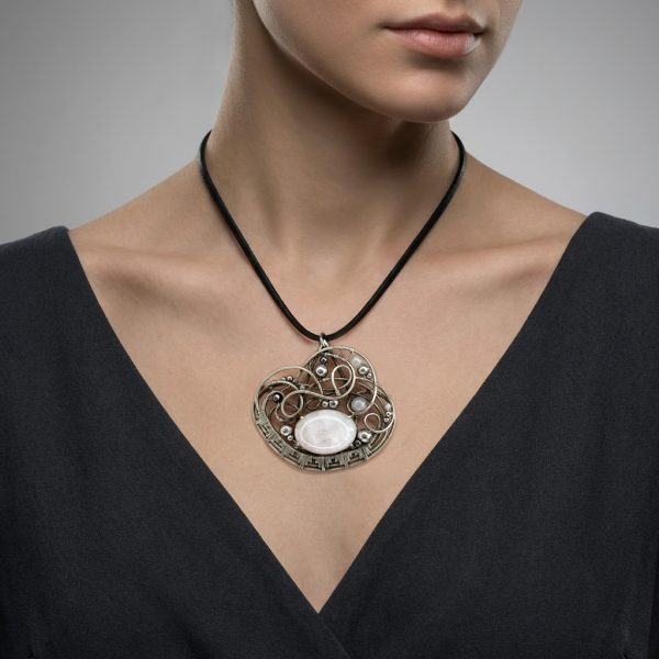 Cloud Drift — Rose Quartz Pendant - Image 2