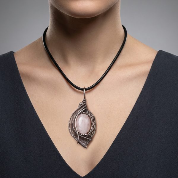 Eye of Love — Rose Quartz Pendant - Image 2