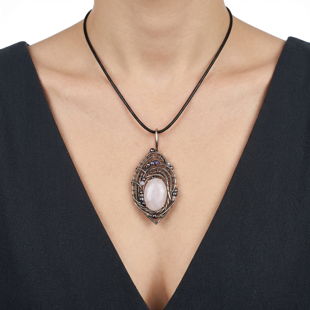 Soft Bond — Rose Quartz Pendan - Image 2