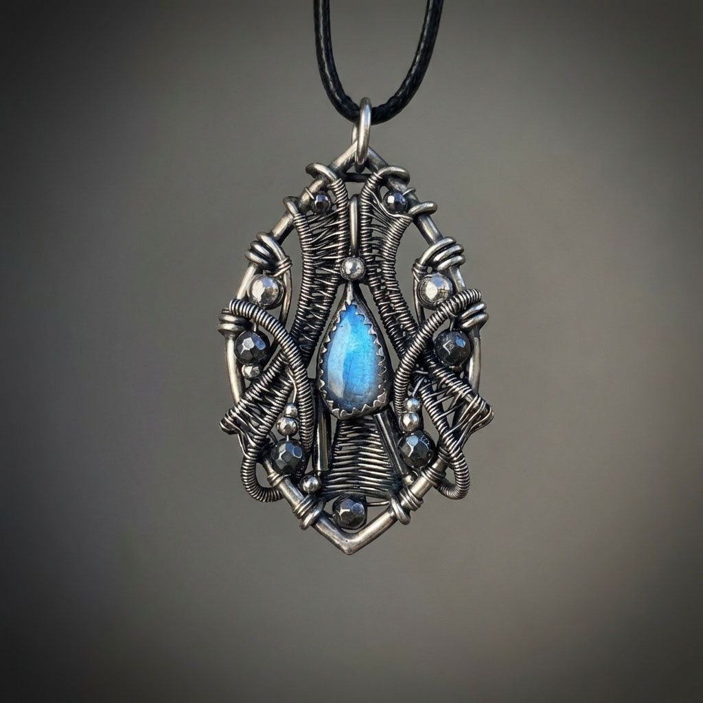 Arcane Core — Labradorite Pendant - Image 1