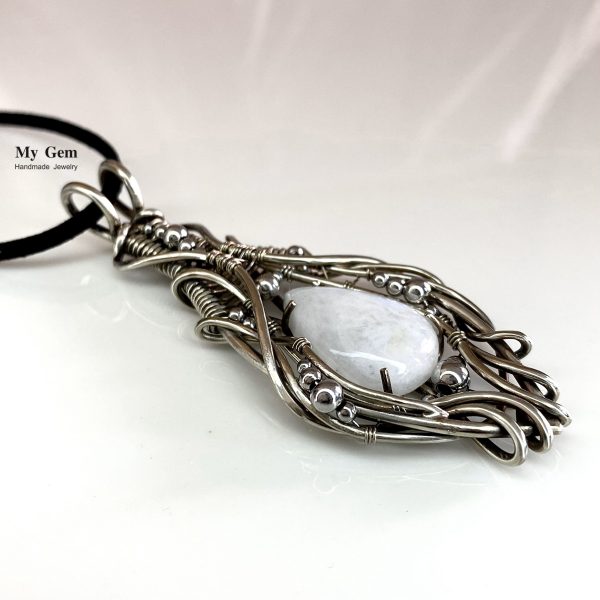 Silken Drop — Moonstone Pendant - Image 4