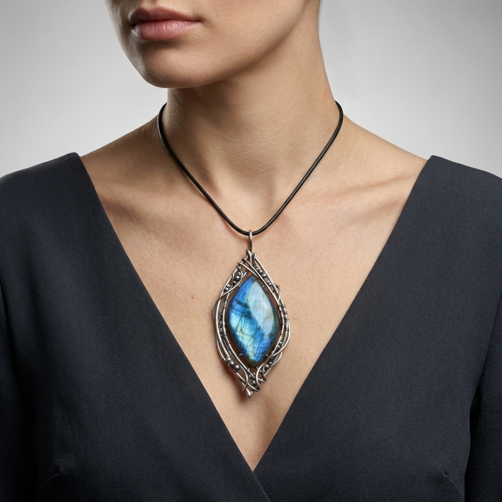 Blue Eye — Labradorite Pendant - Image 2