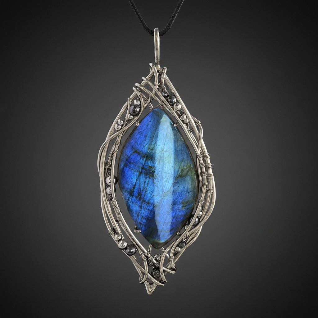 Blue Eye — Labradorite Pendant - Image 1