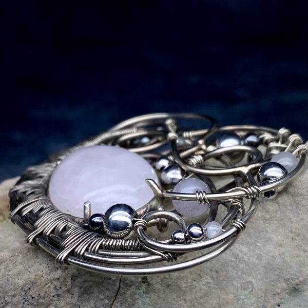 Cloud Drift — Rose Quartz Pendant - Image 3