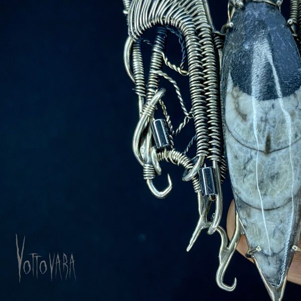 Bat of Darkness — Orthoceras Pendant - Image 4