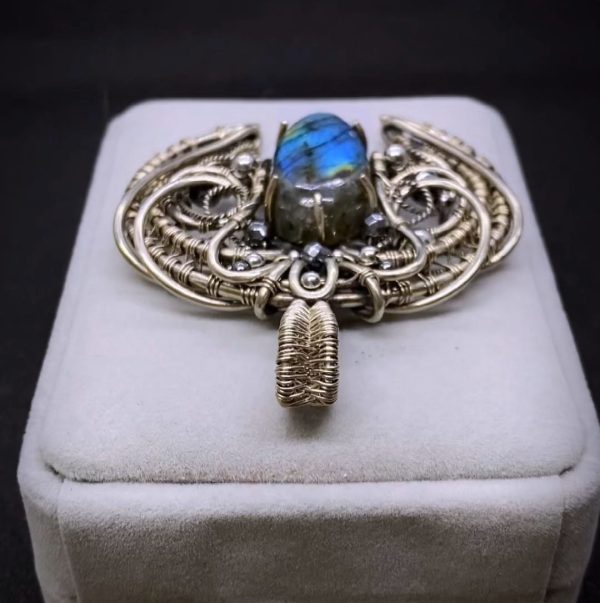 Wings of Intuition — Labradorite Pendant - Image 3