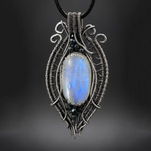 Alien Cocoon — Moonstone Pendant