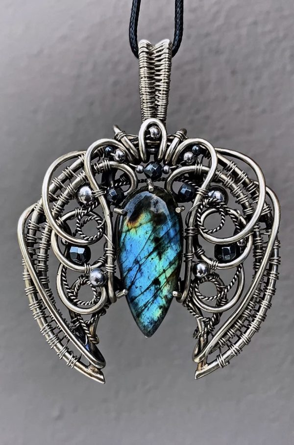 Wings of Intuition — Labradorite Pendant