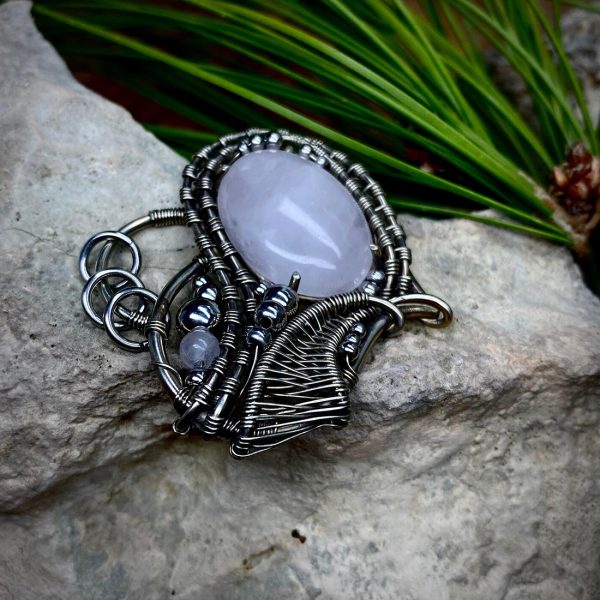 Heart of the New Path — Rose quartz Pendant - Image 4