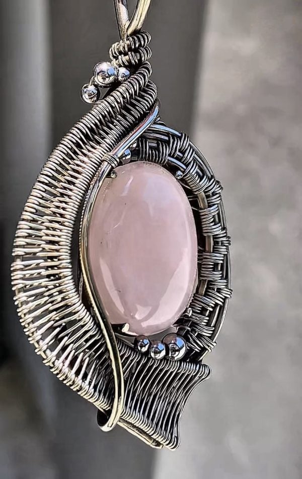 Eye of Love — Rose Quartz Pendant - Image 3