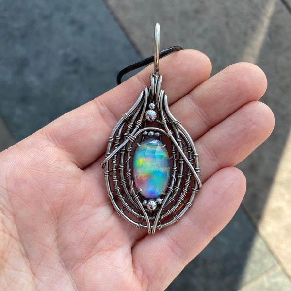 Pink Trap — Aurora Opal Pendant - Image 2