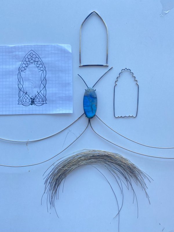 Vine Mirror — Labradorite Pendant - Image 4