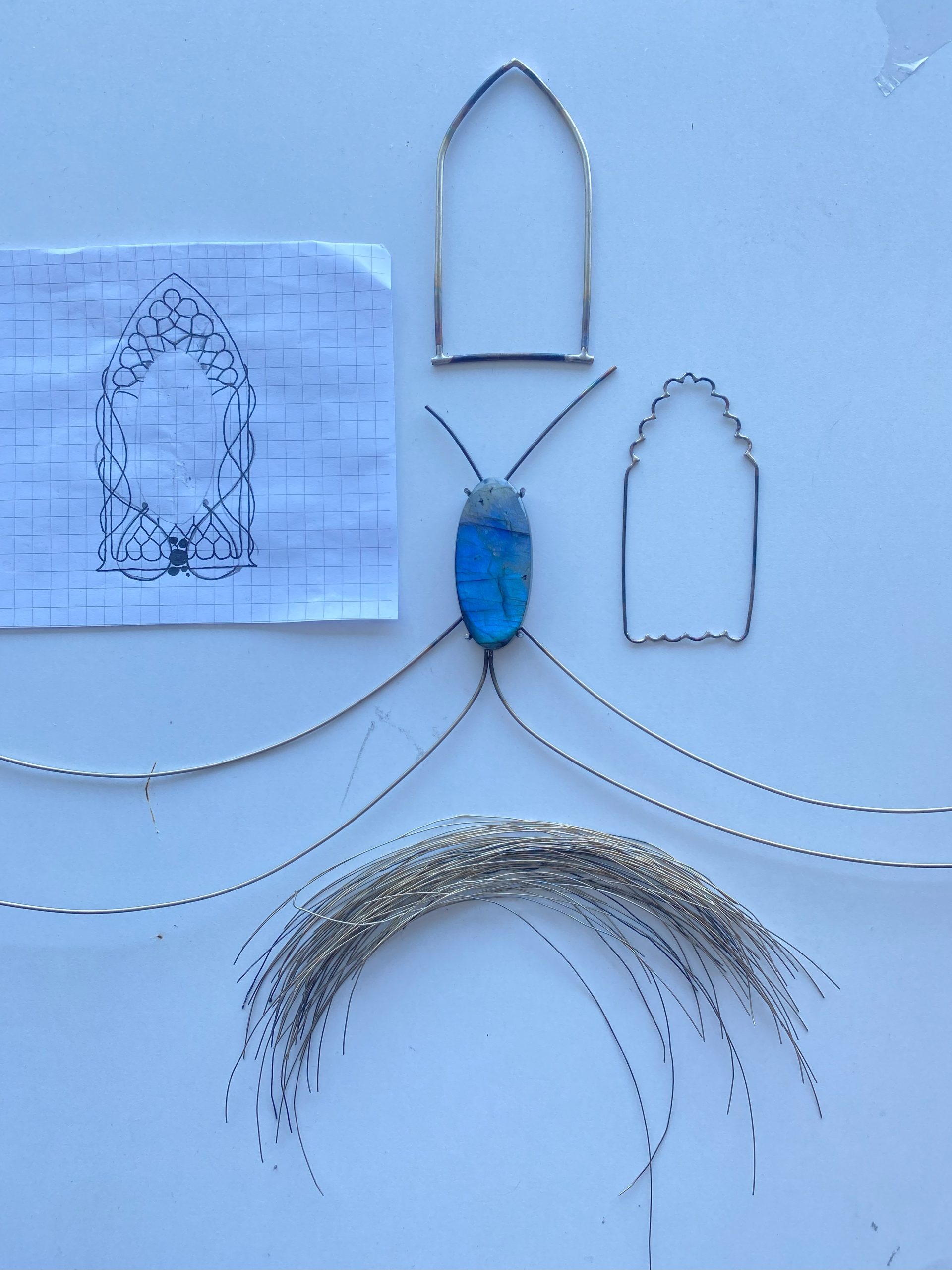 Vine Mirror — Labradorite Pendant - Image 4