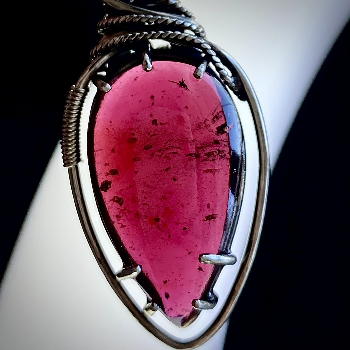 Serpent’s Grace — Garnet Pendant - Image 3