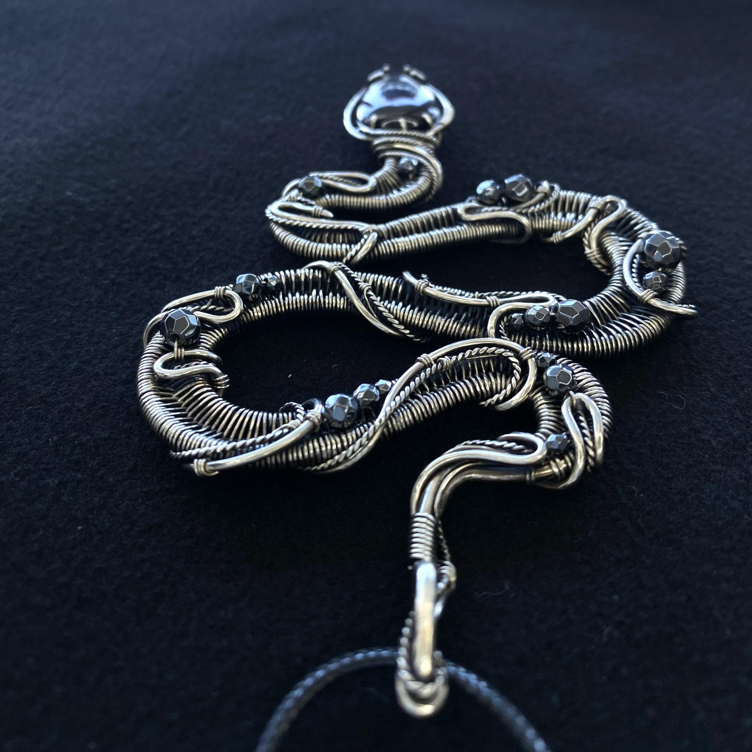 Serpent’s Grace — Garnet Pendant - Image 4