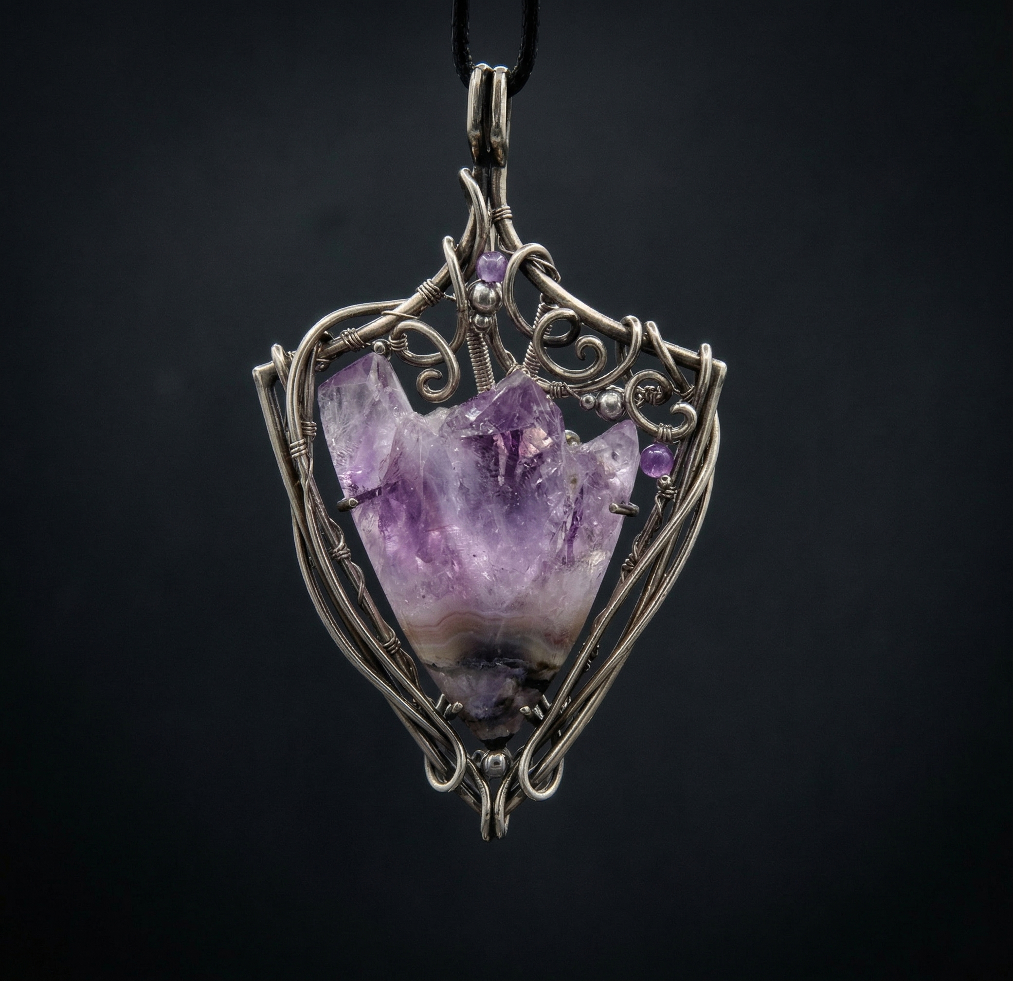 Purple bloom — Amethyst Pendant - Image 3