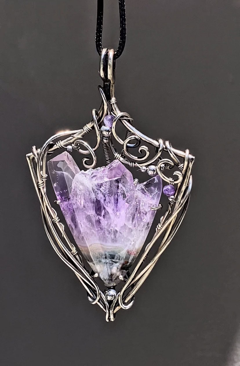 Purple bloom — Amethyst Pendant - Image 1
