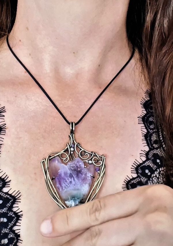 Purple bloom — Amethyst Pendant - Image 4