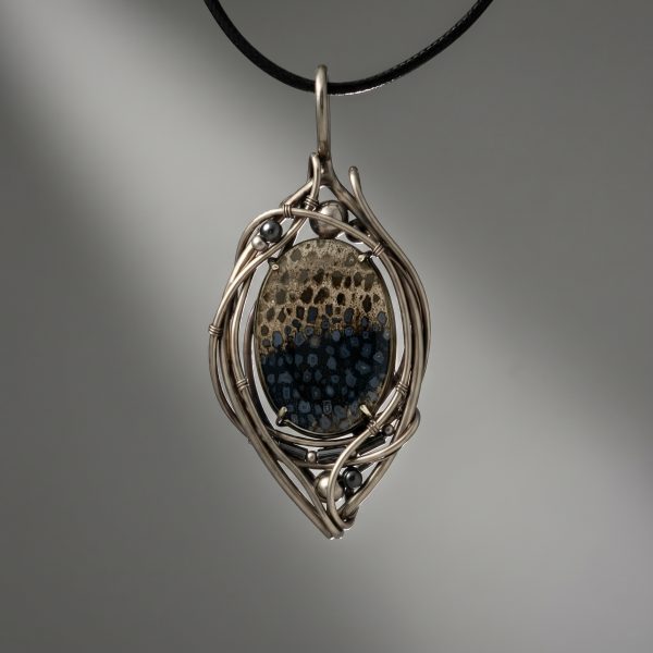 Wood Crystal — Fossilized palm root Pendant - Image 4