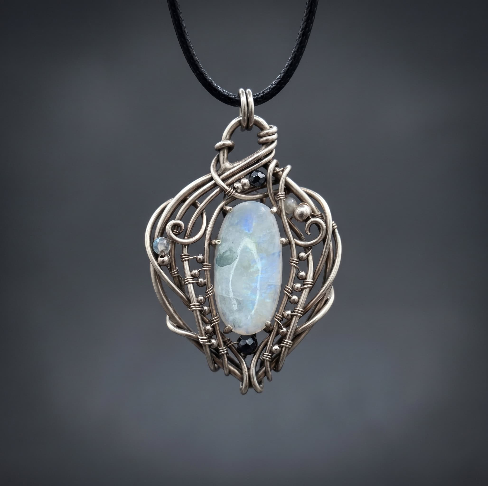 Moon Keeper — Moonstone Pendant - Image 1