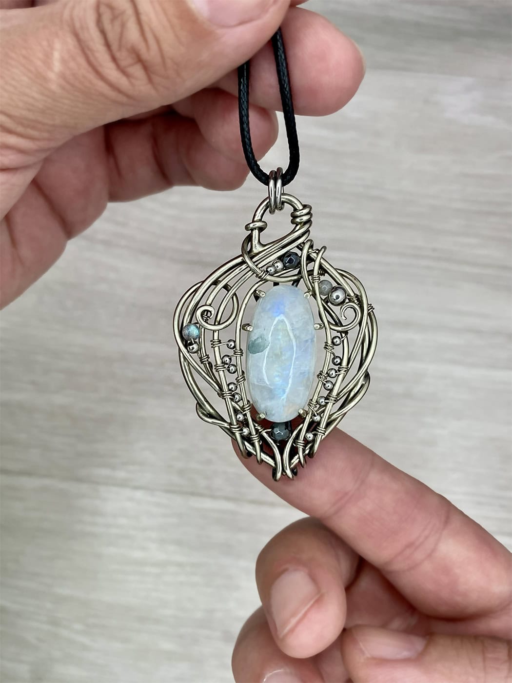 Moon Keeper — Moonstone Pendant - Image 4