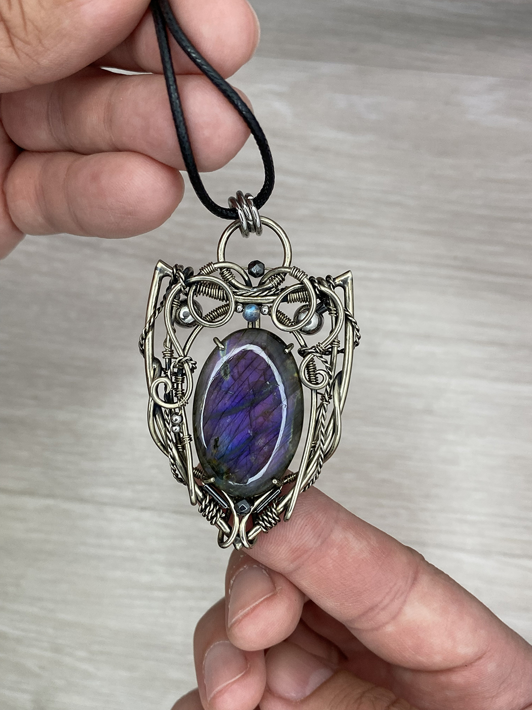 Twilight Stone — Labradorite Pendant - Image 3