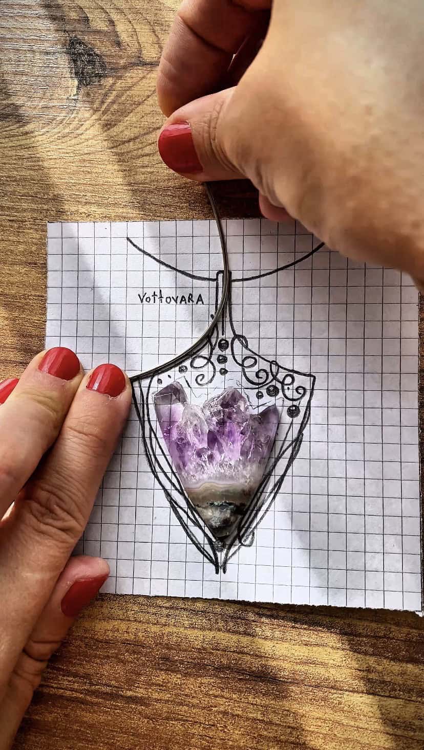 Purple bloom — Amethyst Pendant - Image 3