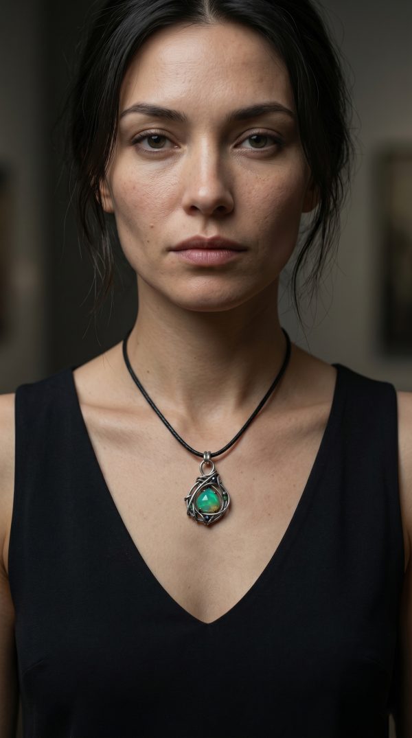 Green Heart — Aurora Opal Pendant - Image 2
